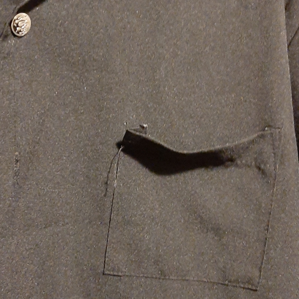 Mens flame button down shirt - Picture 3 of 4